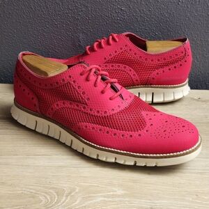 Cole Haan Men's Size 8 Zerogrand Wingtip Oxford Shoes Closed Holes Lace Up